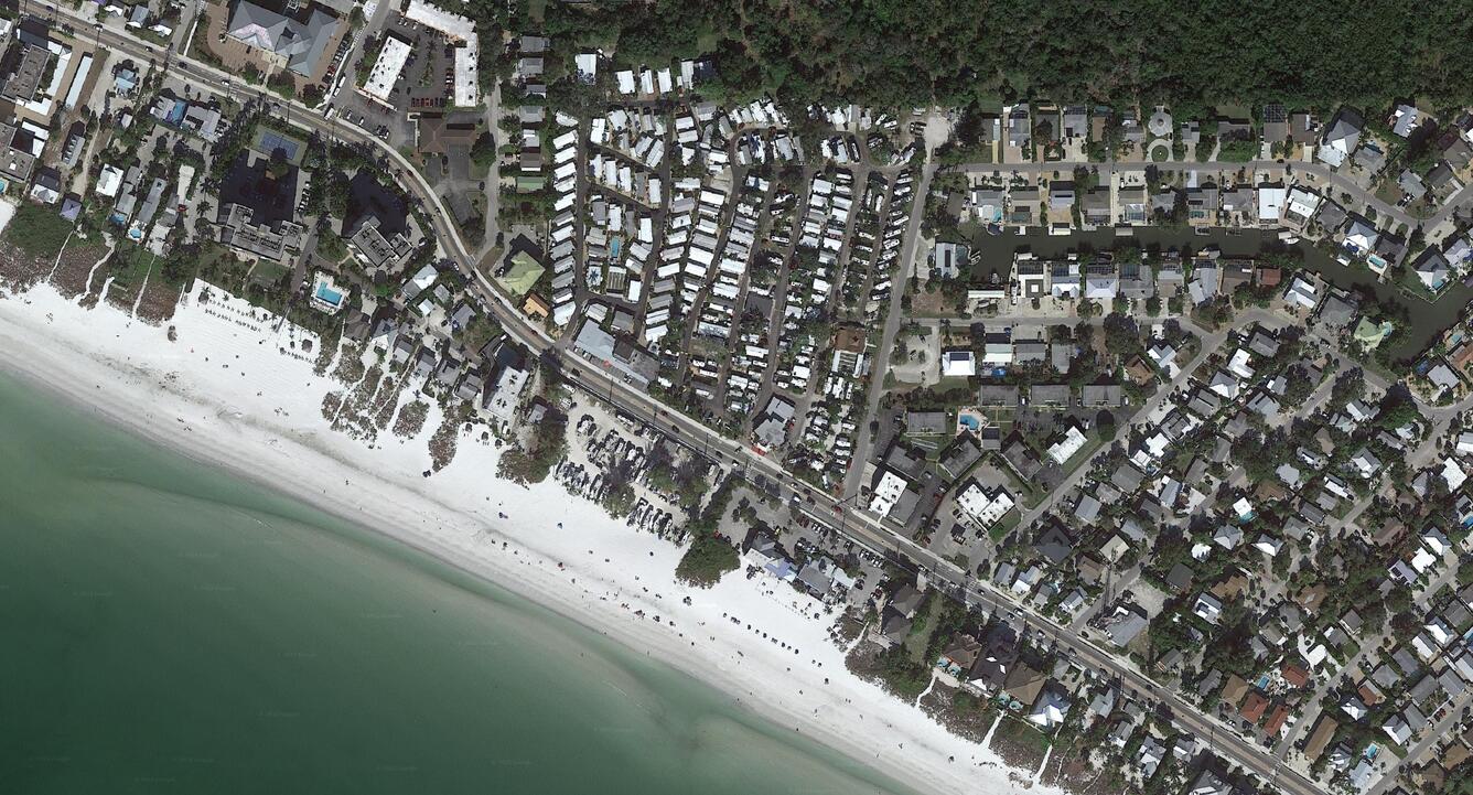Section of Fort Myers Beach before and after Hurricane Ian U.S